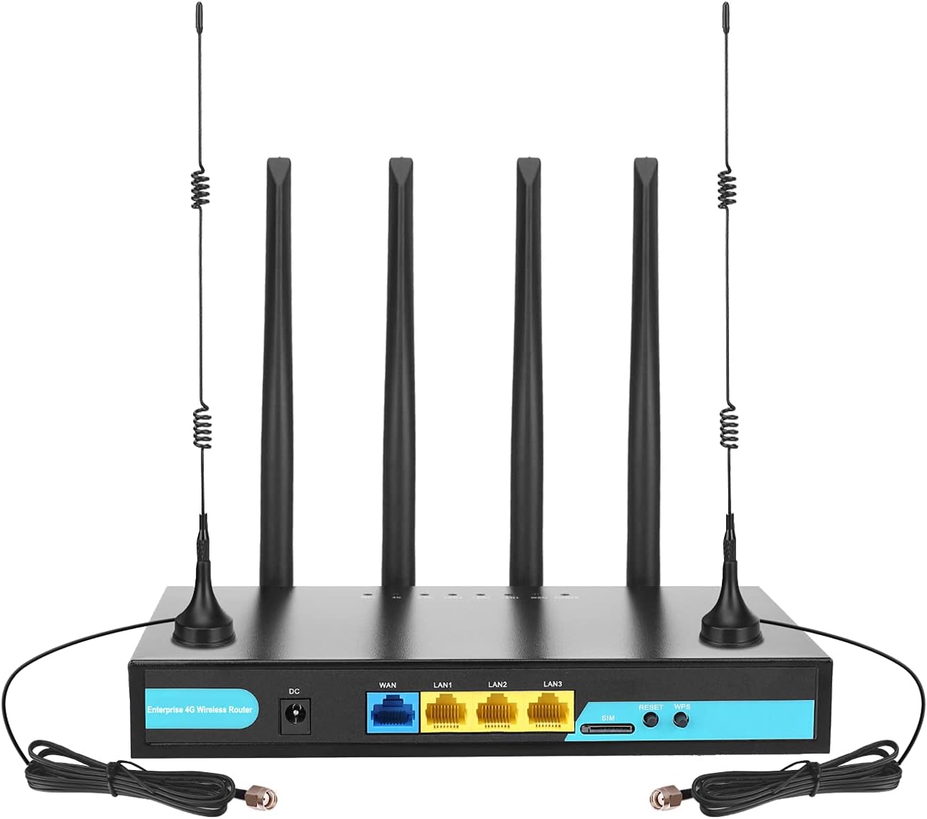 KuWFi 4G LTE Router with SIM Card Slot, Unlocked 4G WiFi Router with External Antennas, Industrial Wireless CPE Internet Routers for Home/Office