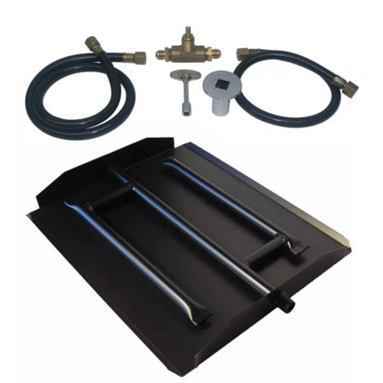 Tretco  23 in. 14GA Powder Coated Triple Extra Flame Burner Kit - Natural Gas