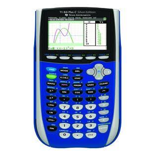 Texas Instruments TI-84 Plus Graphing Calculator, Blue/Silver
