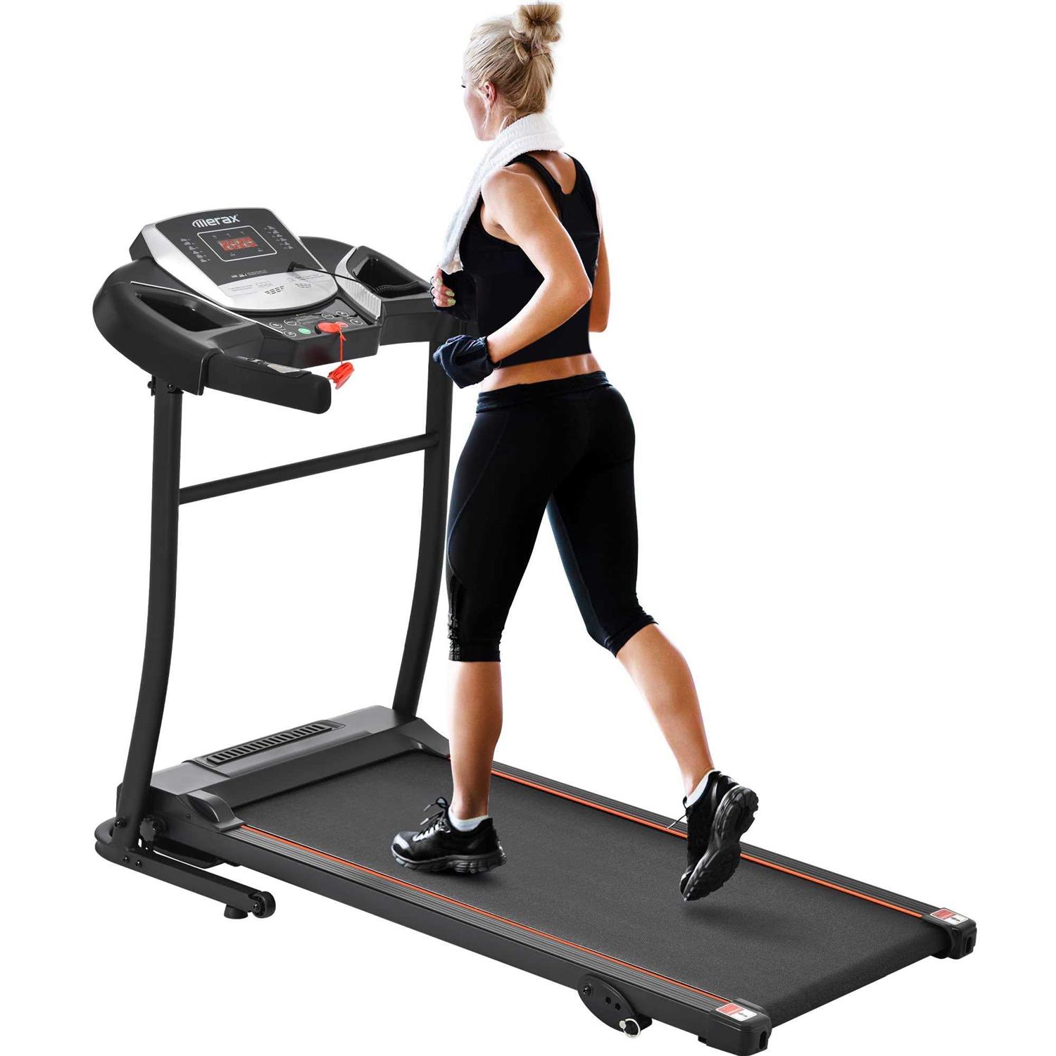 Merax Electric Folding Treadmill – Easy Assembly Fitness Motorized Running Jogging Machine with Speakers for Home Use - Sports Supplies Online Store