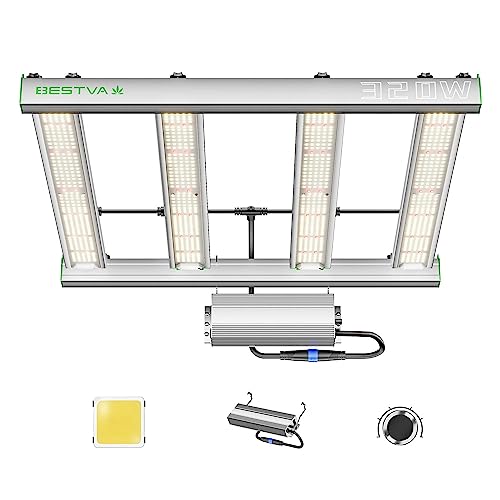 BESTVA 2024 Upgraded TF320 LED Grow Light with High Yield Diodes & Dimmable Full Spectrum Plant Light for Indoor Plants Seedling Veg and Bloom Grow