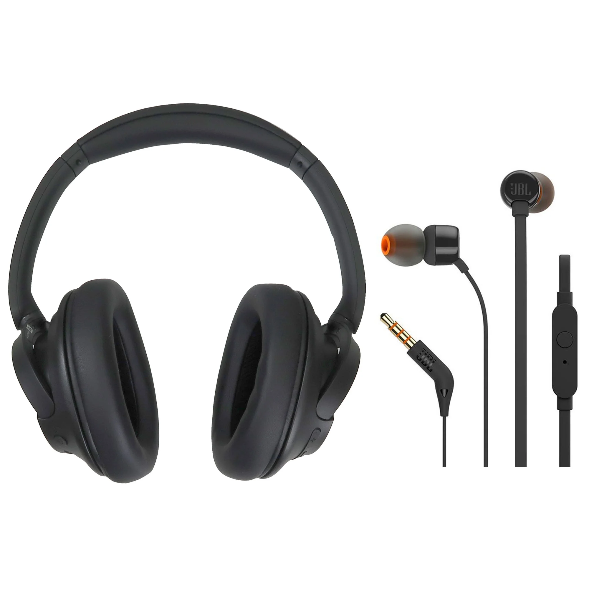Sony Wireless Over-Ear Noise-Canceling Headphones WH-CH720N (Black) with JBL T110 in Ear Headphones - Radiant Selections