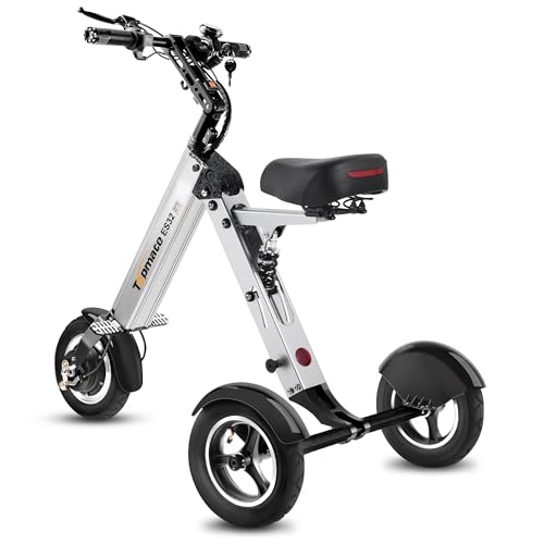 TopMate ES32 Electric Scooter 3 Wheels Foldable Trike with Seat for Adults, Light Weight with Reverse Function and Key Switch