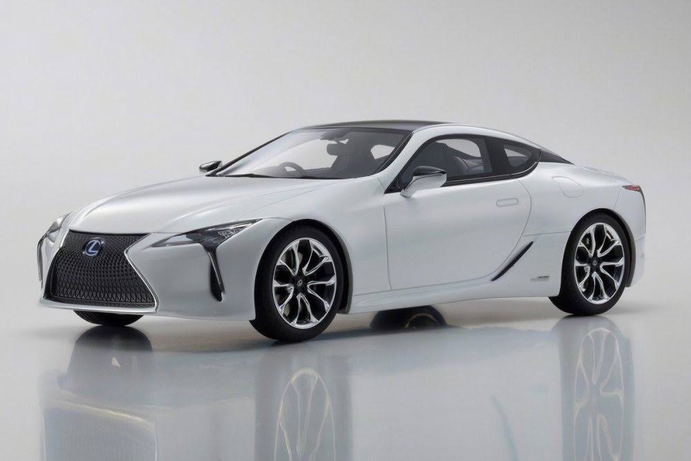 Lexus LC500 Hard Top, White - Kyosho Ksr18024w - 1/18 Scale Resin Model Toy Car