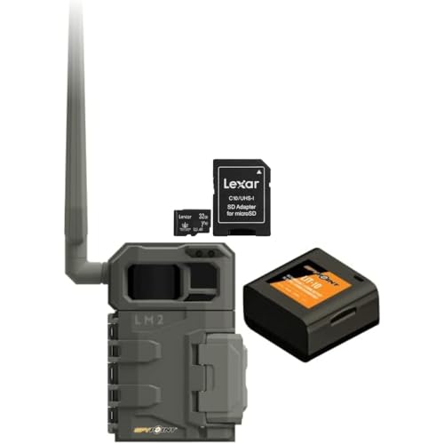 SPYPOINT LM2 Cellular Trail Camera - 20MP Photos, Infrared Game Night Vision Photos, 90' Flash Trail Camera & Detection Range