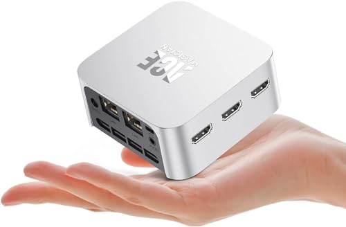 ACEMAGICIAN Mini PC Windows 11 Pro, 12th Alder Lake N95 8GB LPDDR5 256GB M.2 SSD Mini Desktop Computers, Micro Pc with 3 HDMI Support 4K UHD