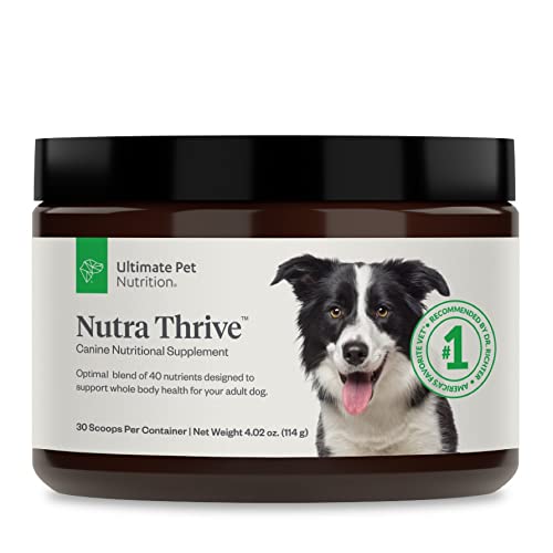 ULTIMATE PET NUTRITION Nutra Thrive?Canine 40 in 1 Nutritional Supplement for Dogs, Powder Supplement for Dogs, Digestion and Immune Support