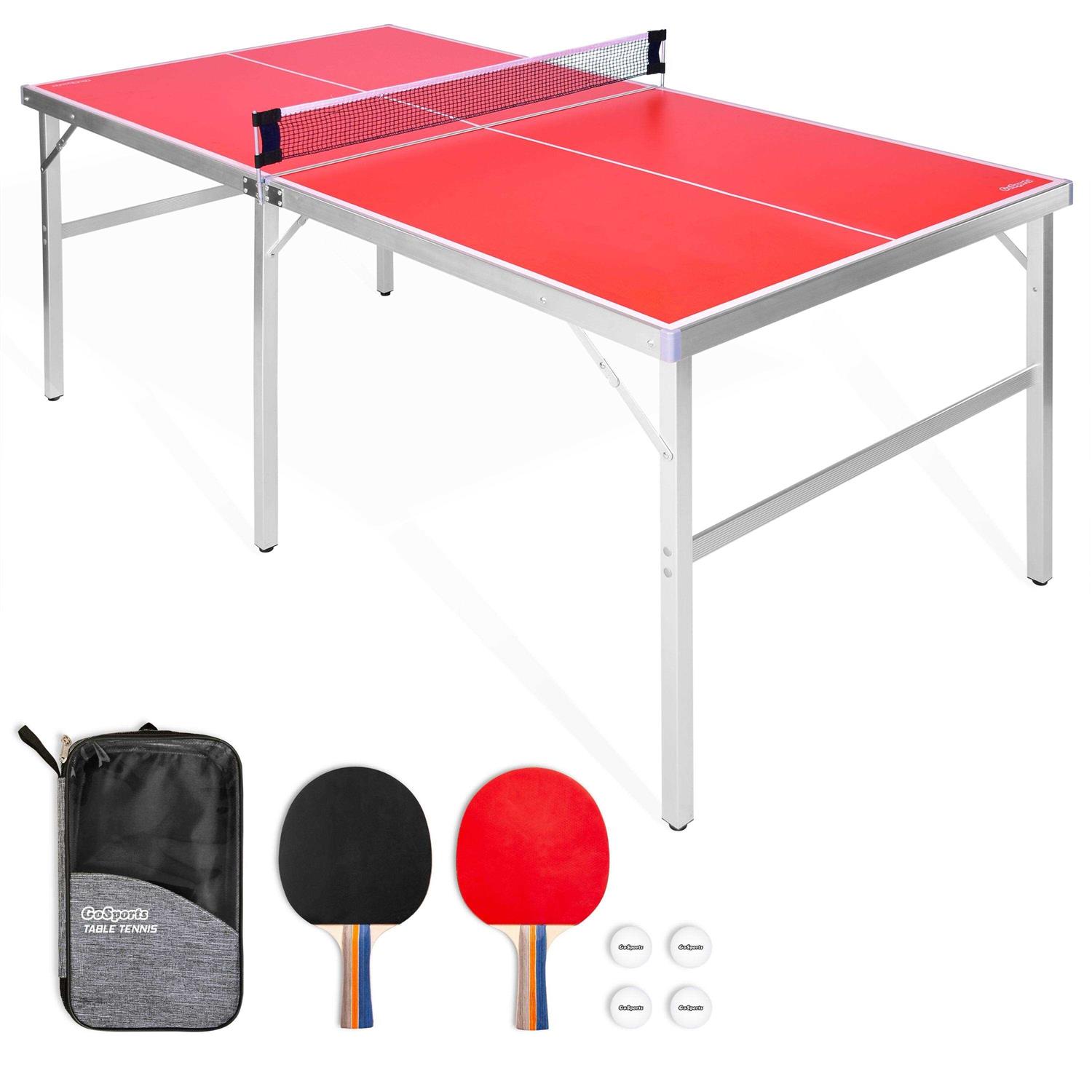 GoSports Mid-Size Table Tennis Game Set Indoor/Outdoor Portable Table Tennis Game 2 Paddles and 4 Balls - Sports Supplies Online Store