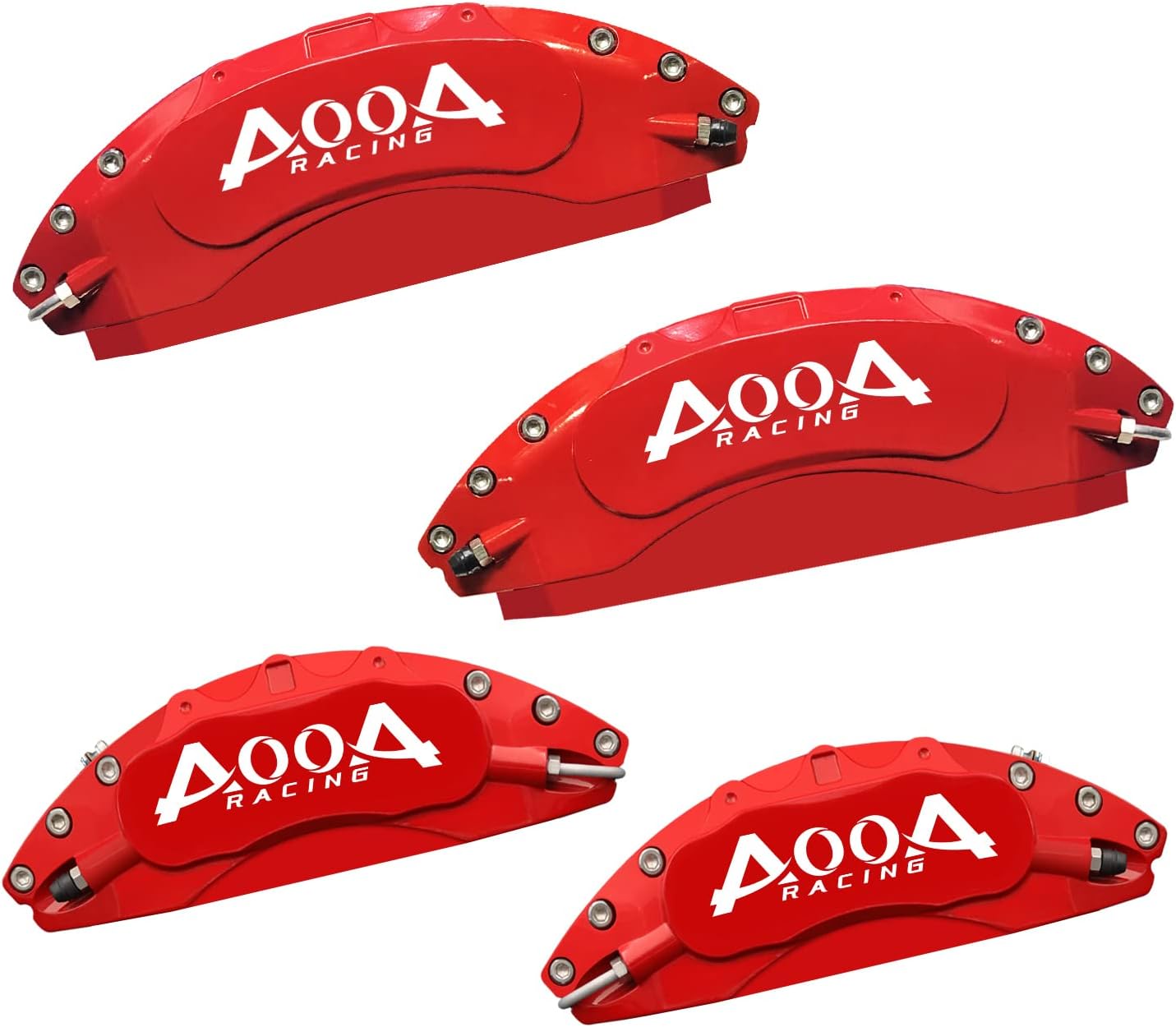 AOOA Brake Disc Yellow with Black Character Caliper Cover Powder Coating Fits Dodge Ram 1500(set of 4)
