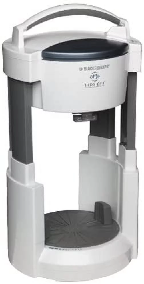 Black & Decker JW200 Lids Off Electric Jar Opener, White (New Display Model w/ No Box)