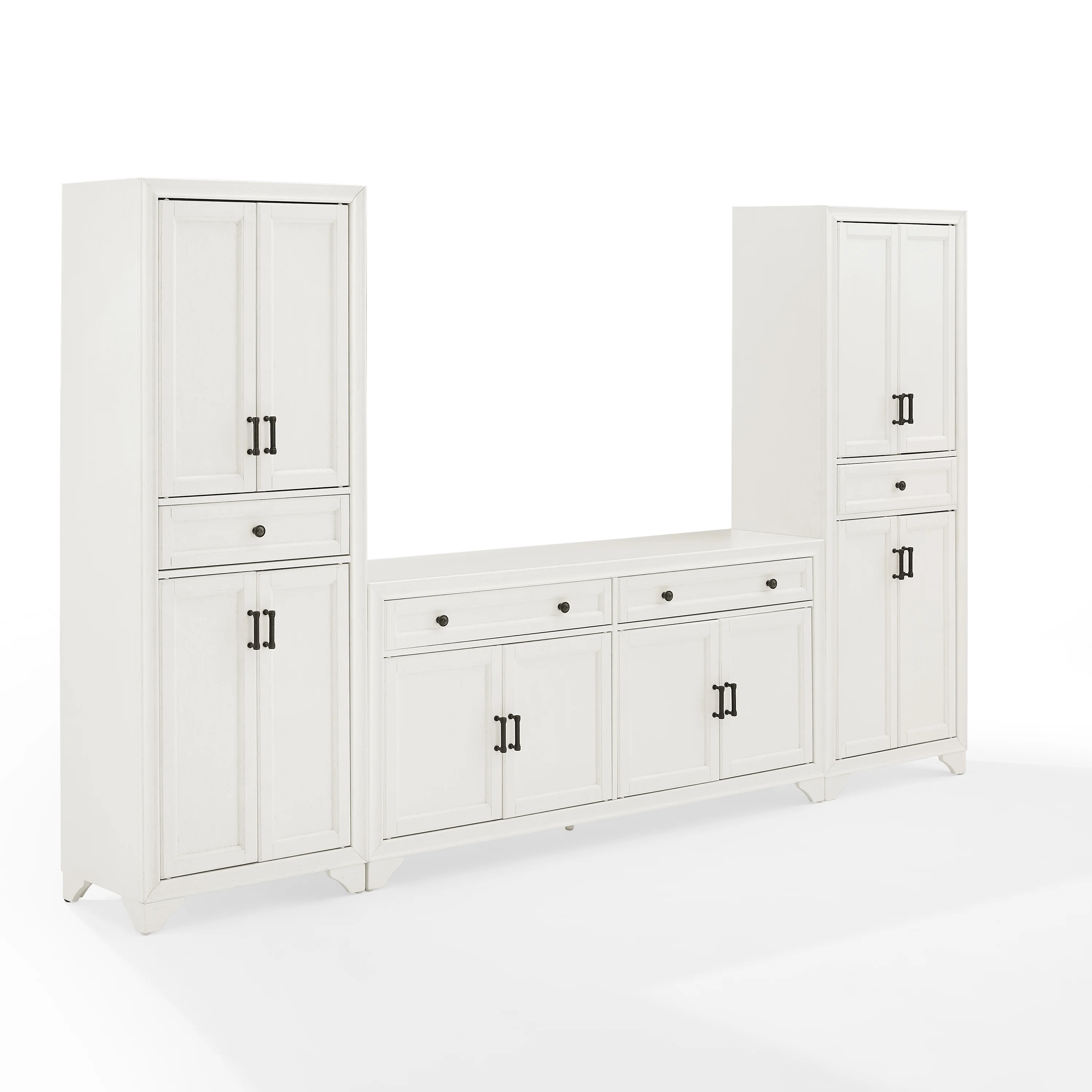 Crosley Tara 3 Piece Sideboard and Pantry Set