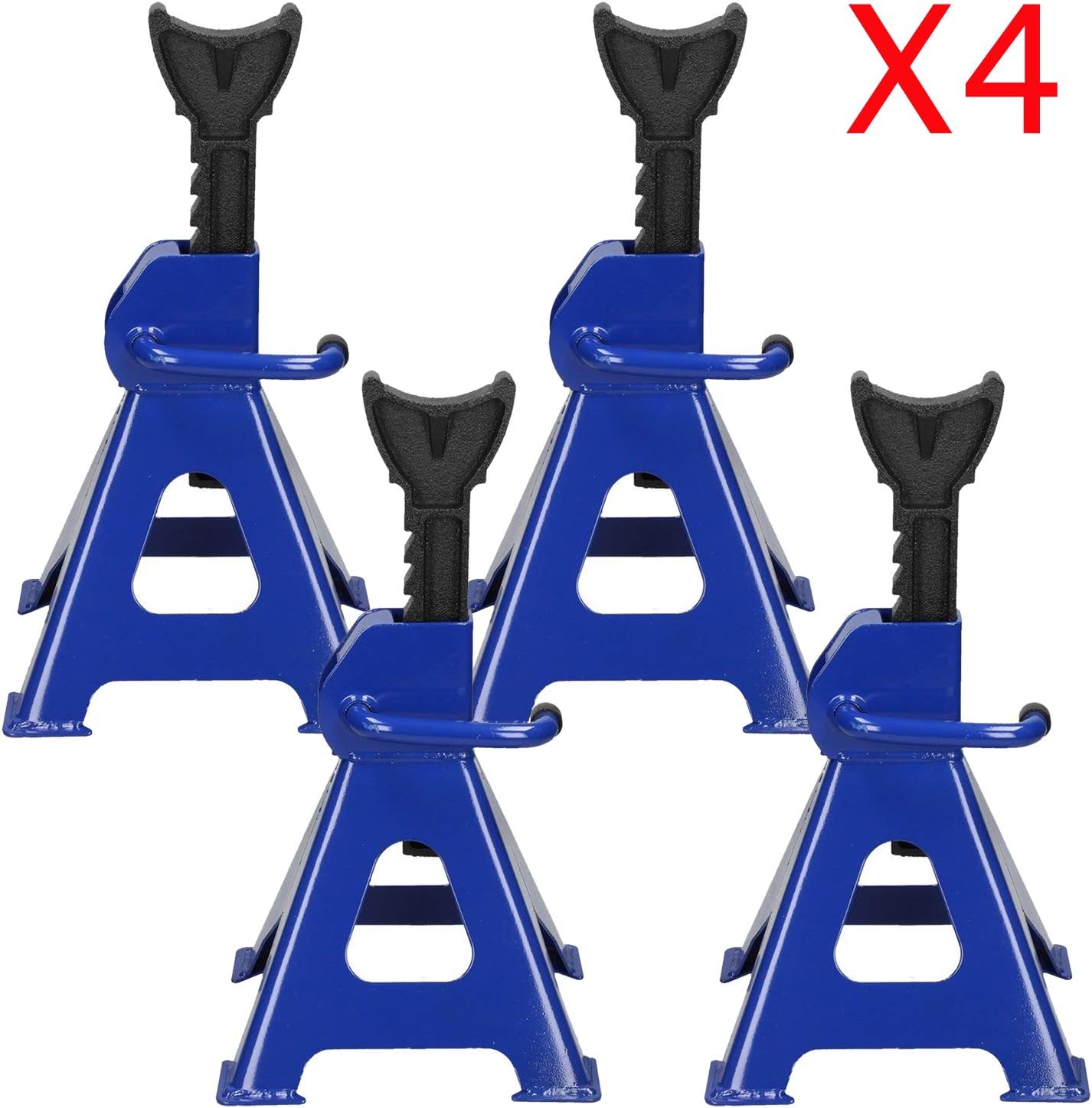 Jack Stands Set of 4PCS, Heavy Duty Jack Stand Metal Steel Jack Stands Adjustable Height 11 1/2-16 1/2 Inch Self-Locking Car Lift Auto Repair Tools