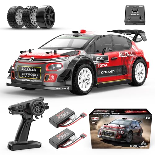 Hyper GO 14303 1/14 Citroen C3 Fast RC Cars for Adults, Max 40mph Brushless RC Drift Car with Gyro, 4WD RTR High Speed RC Rally Car