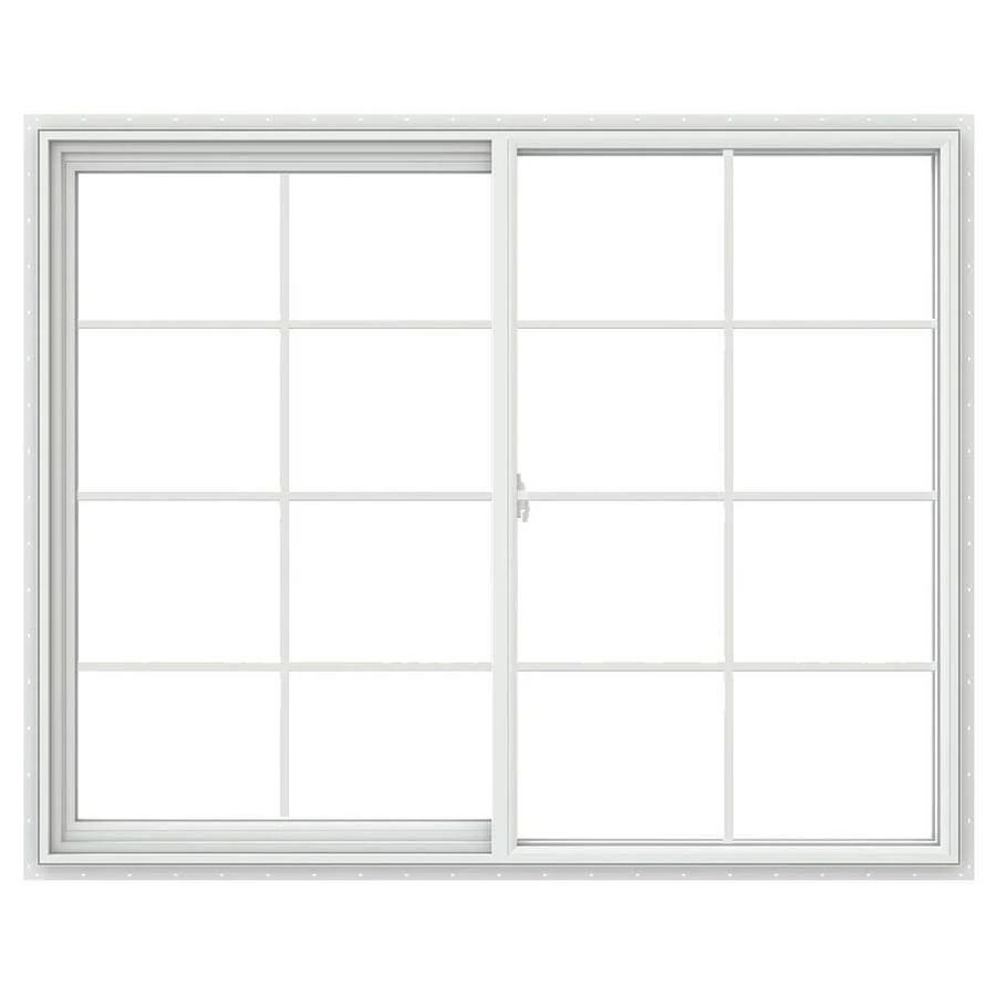 JELD-WEN V2500 Left-Operable Vinyl Double Pane Double Strength Egress Sliding Window (Rough Opening: 60-in x 48-in; Actual: 59.5