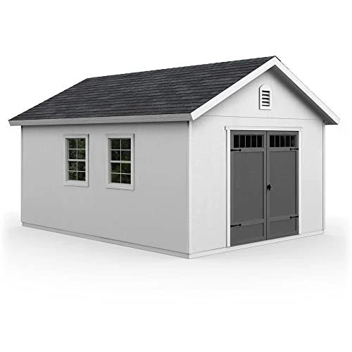 Handy Home Products Scarsdale 12x16 Do-it-Yourself Wooden Storage Shed with Floor