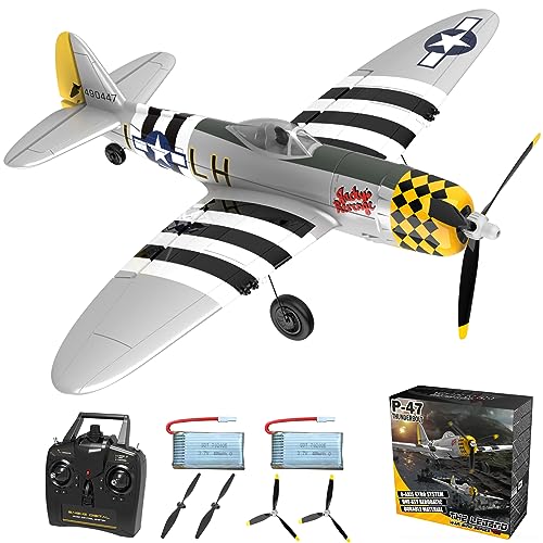 RC Plane 4-CH RC Airplane – RC Airplane Ready to Fly Upgrade P-40 Warhawk Remote Control Airplanes for Beginners Adult with Beginners with Xpilot