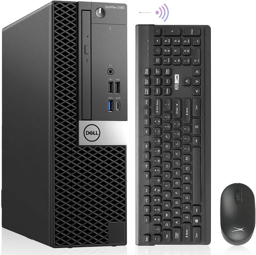 Dell OptiPlex 5060 SFF Desktop Computers Windows 11, Intel 6-Core i7-8700, 32GB DDR4 Ram, 1TB NVMe M.2 SSD, Wireless Wi-Fi 6e AX210