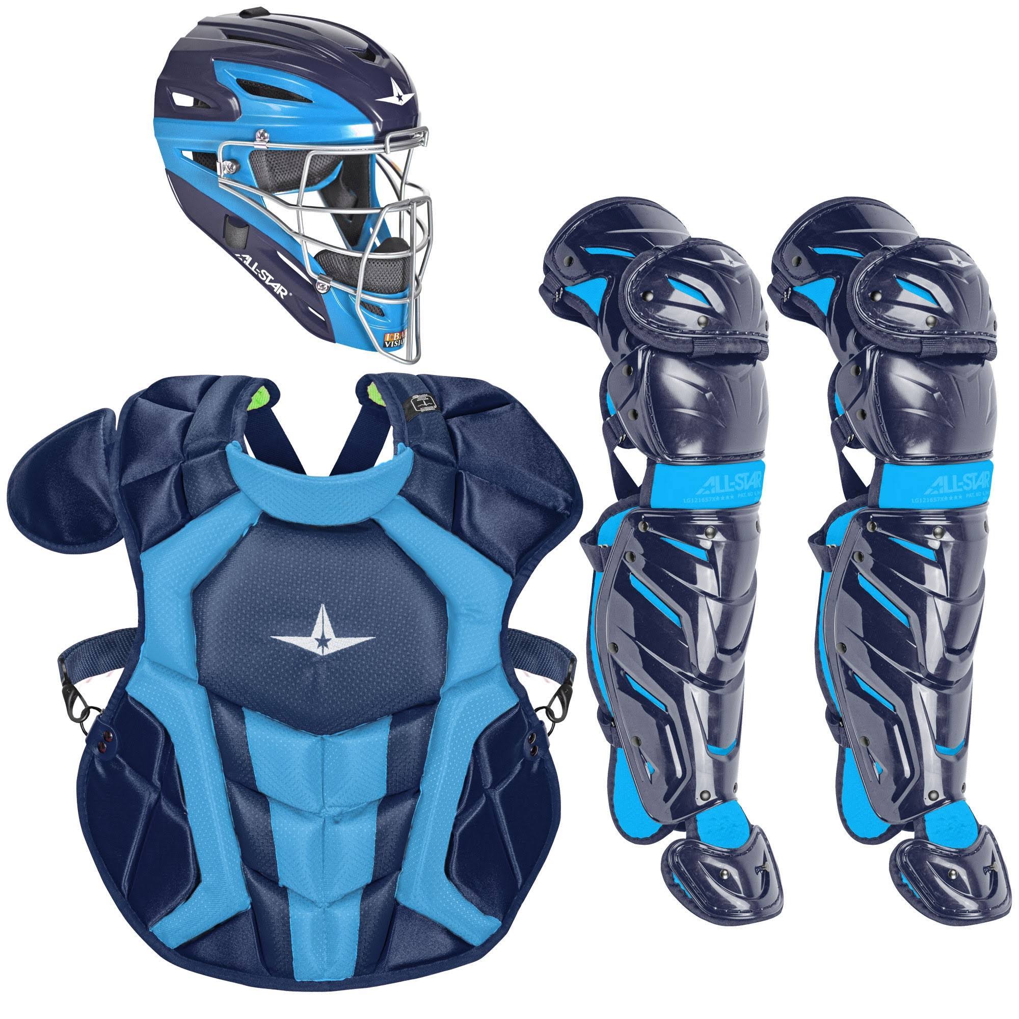 All Star Intermediate System7 Axis Elite Travel Team Catcher&s Set Navy/Blue