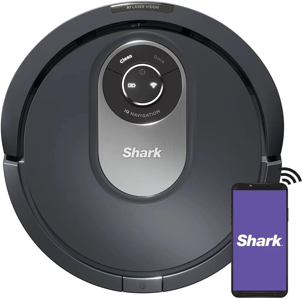 Shark RV2001 AI Robot Vacuum with Advanced Home Mapping AI Laser Vision - R201