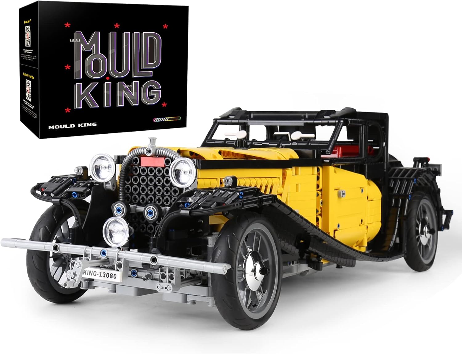 Mould King 13080 50T Classic Car Building Kits, MOC Building Blocks Set Model to Build