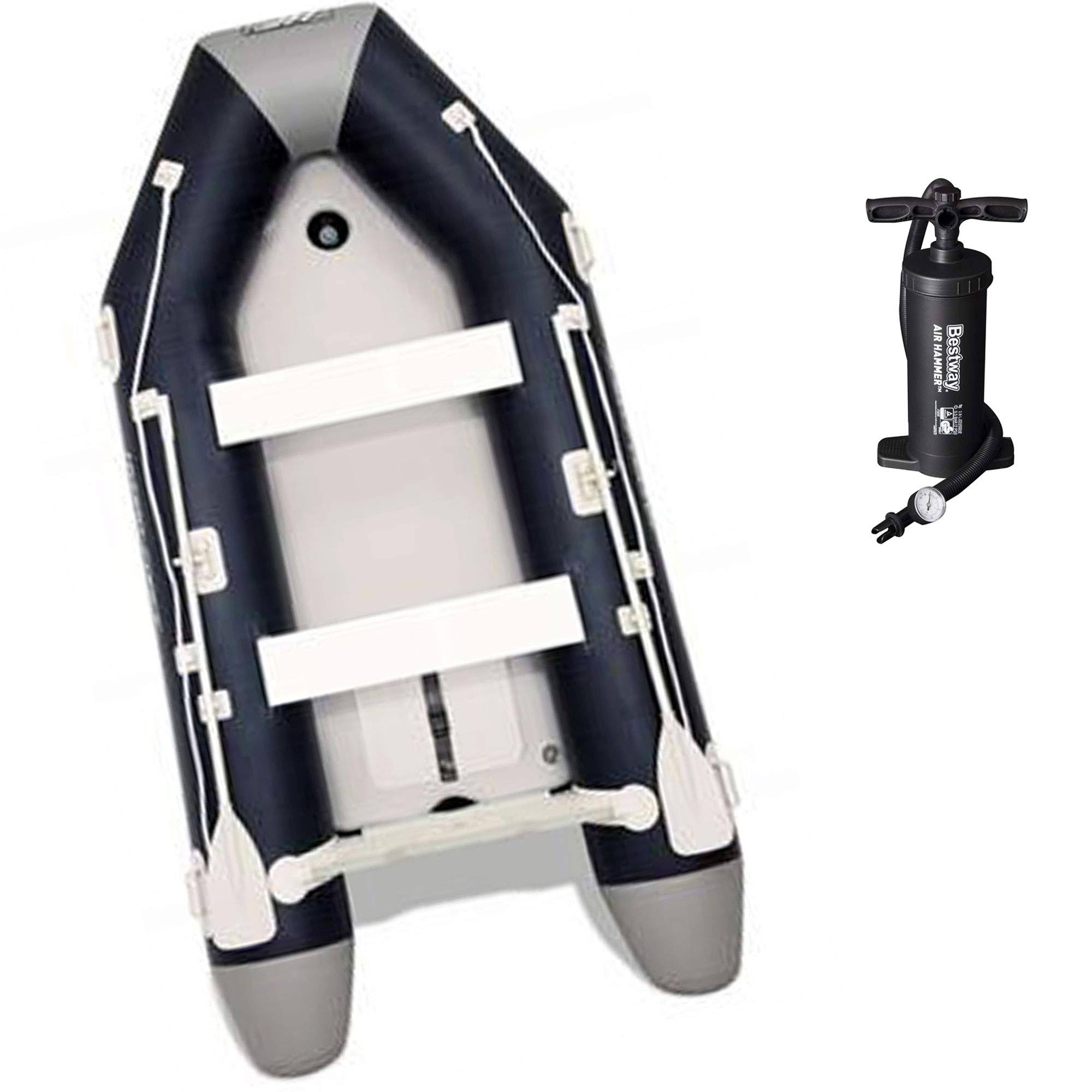 Bestway Hydro Force 65049E Mirovia Pro 130 inch Inflatable Boat Raft with Oars, Blue