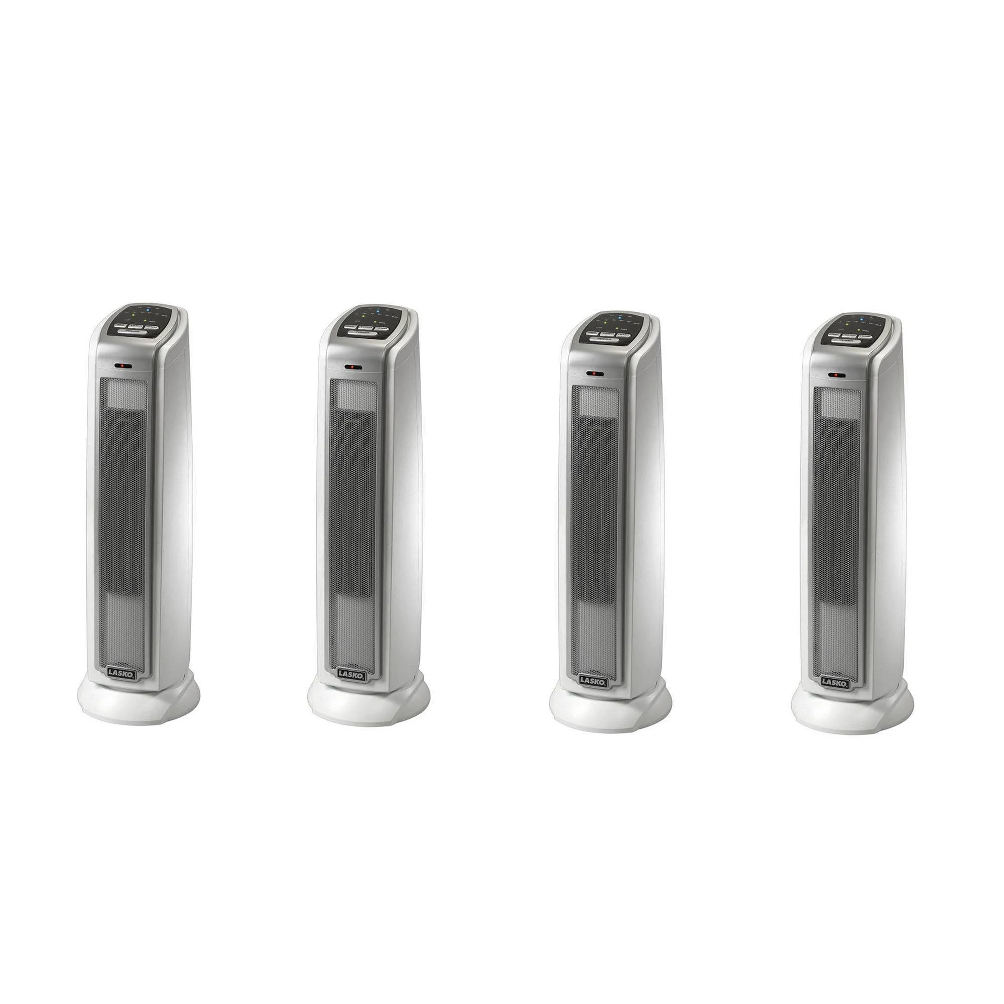 Lasko 1500W Portable Electronic Thermostat Ceramic Tower Space Heater (4 Pack)