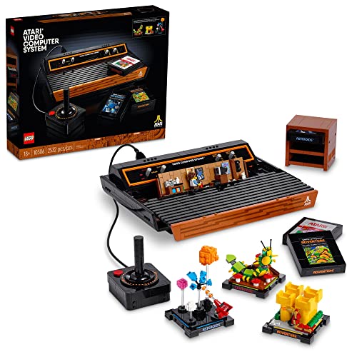 LEGO Icons Atari 2600 Building Set 10306 - Retro Video Game Console and Gaming Cartridge Replicas, Featuring Minifigure and Joystick