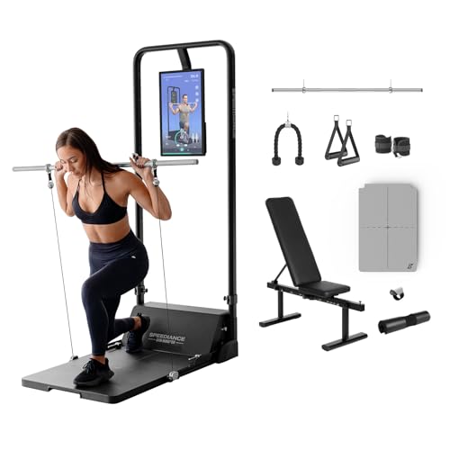 Gym Monster Smart Home Gym, Multifunctional Strength Training Machine, Smith Machine Power Cage Workout Station, Squat Rack Cable Machine