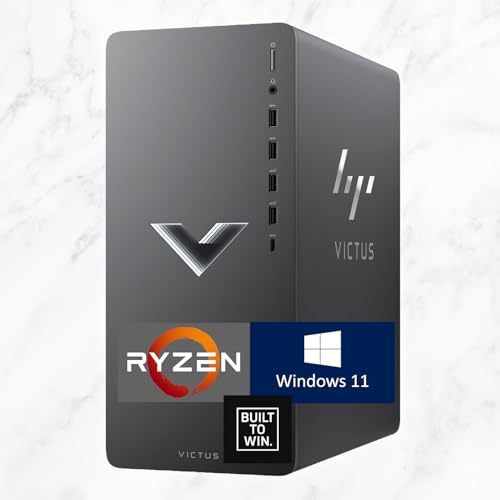 HP Victus 15L Desktop | Gaming PC | AMD Ryzen 5 5600G, Hex-Core Processor | 32GB RAM