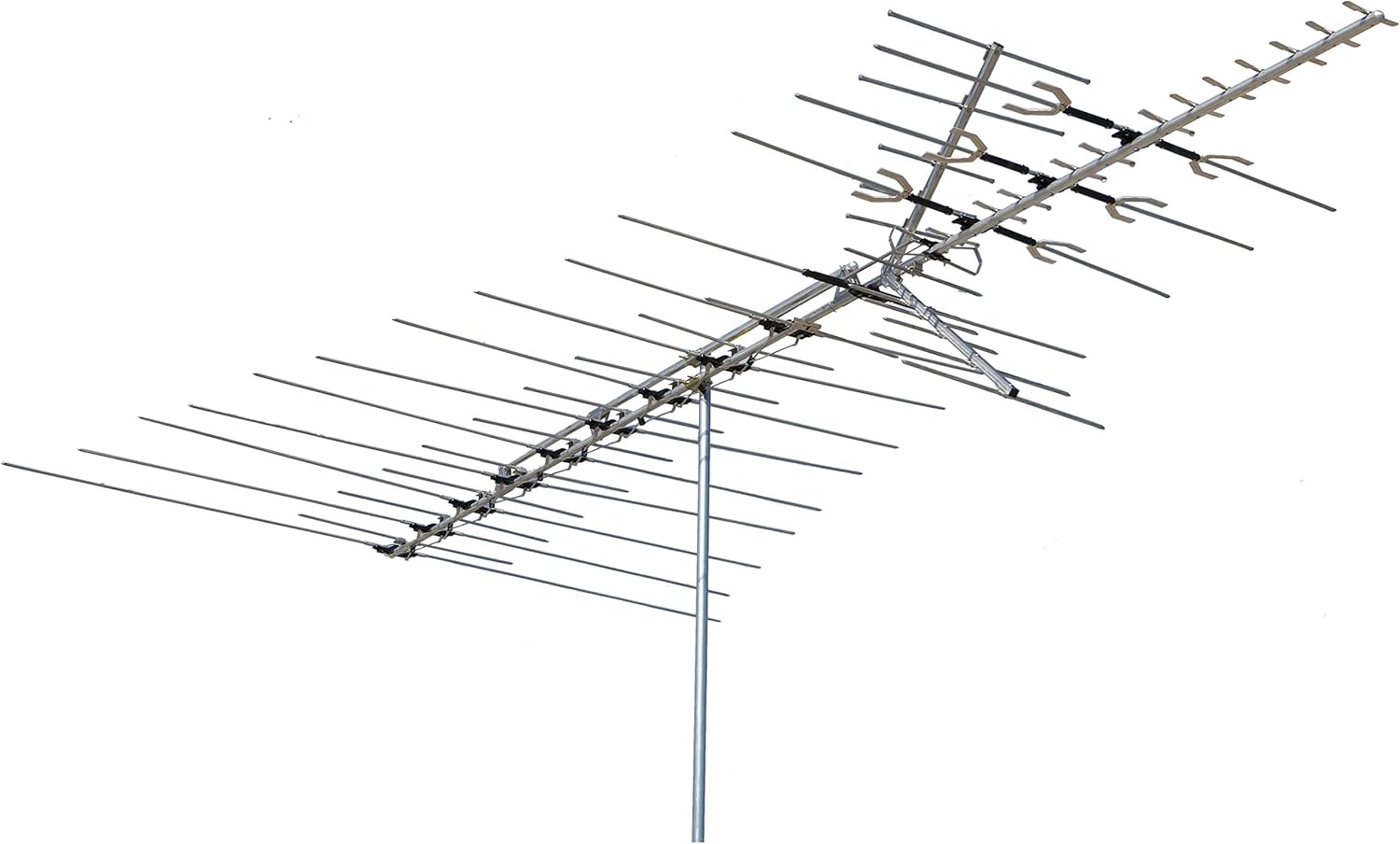Channel Master CM-3671 Ultra-Hi Crossfire Outdoor TV Antenna - VHF/UHF/FM Directional Long Range 100 Mile