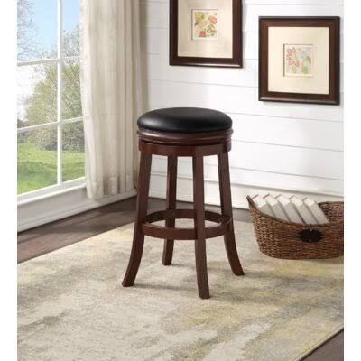 Charlton Home Westerberg Swivel Bar u0026 Counter Stool Seat Height: Bar Stool (29” Seat Height), Color: Cappuccino