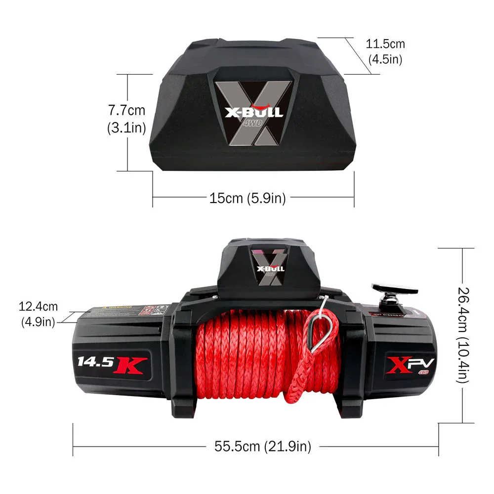 X-BULL Winch Control Box for 13500/14500LBS Winch with Multifuctional Remote Controls