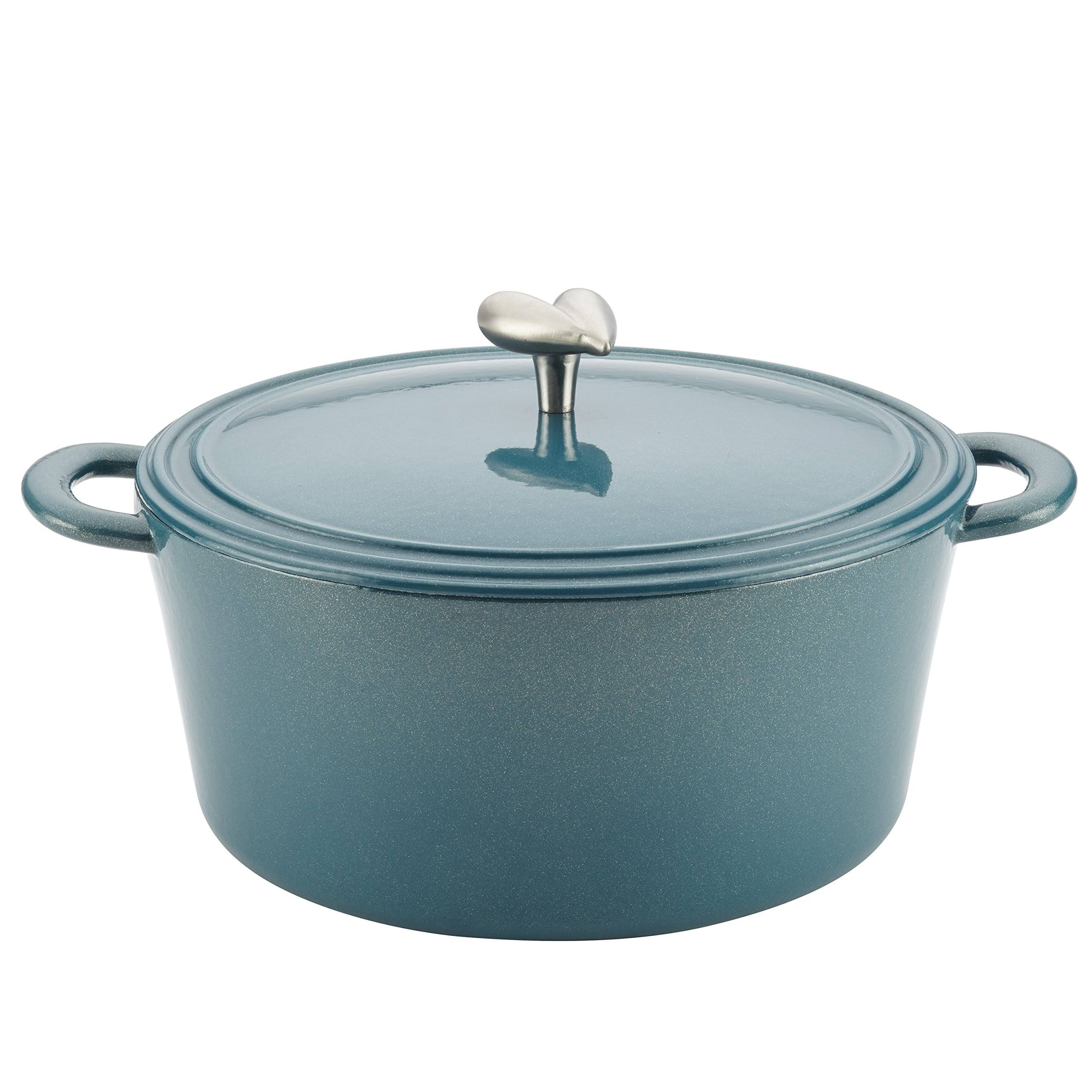 Ayesha Curry Cast Iron Enamel Covered 6qt. Dutch Oven Twilight Teal