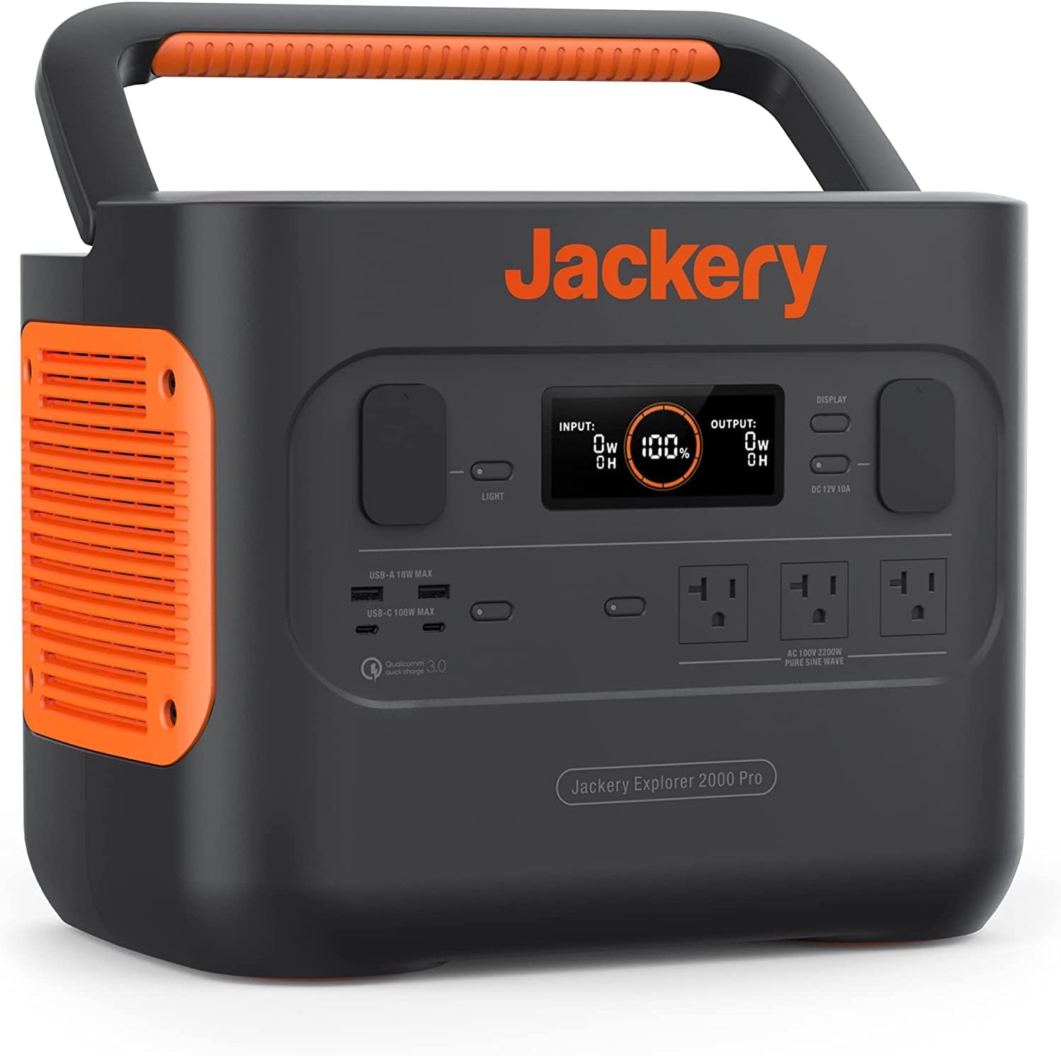 Jackery Explorer 2000 PRO Portable Power Station, 2160Wh Capacity with 3x120V/2200W AC Outlets