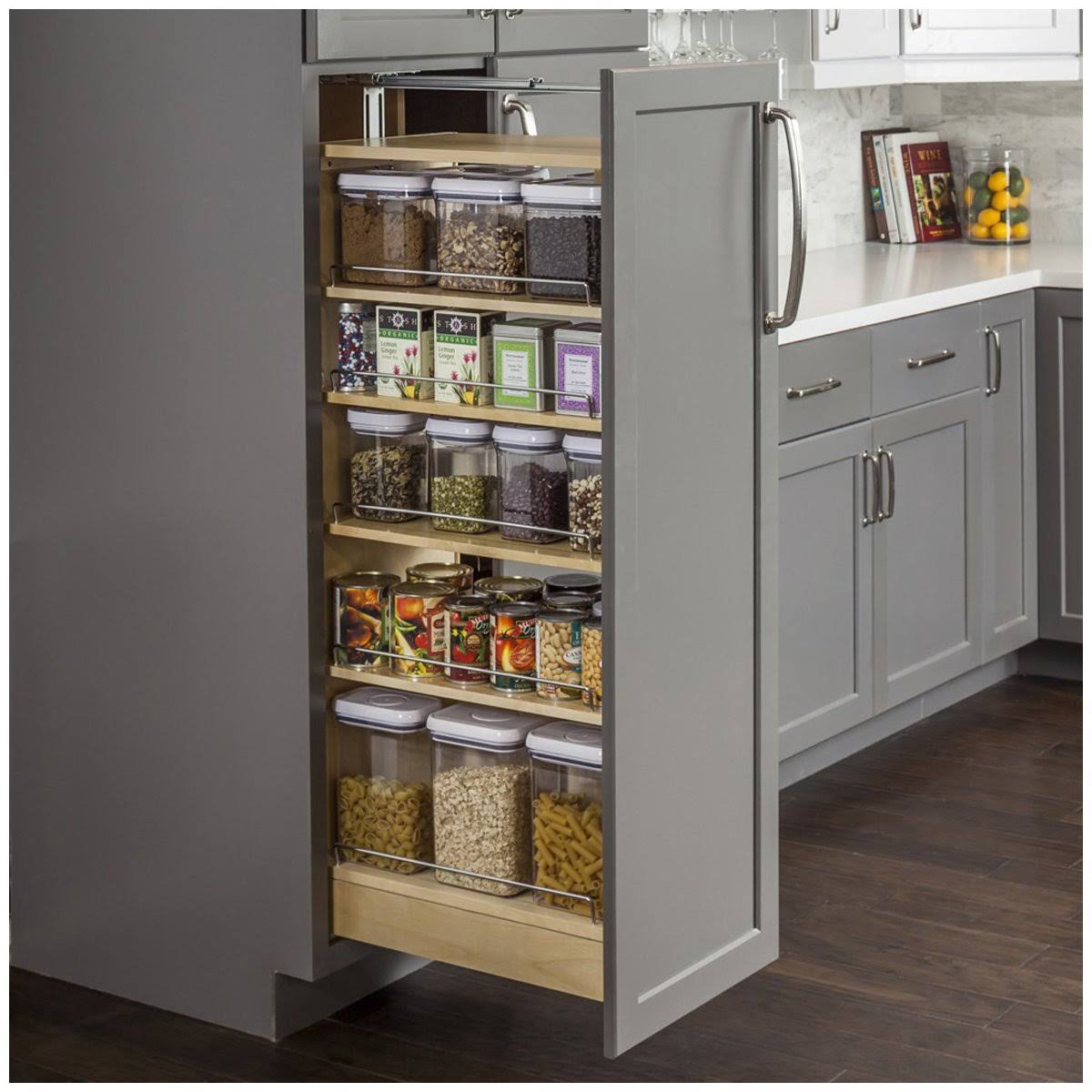 Hardware Resources PPO2-1454 Wood Pantry Cabinet Pullout 14-1/2 inch x 22-1/4 inch x 53 inch