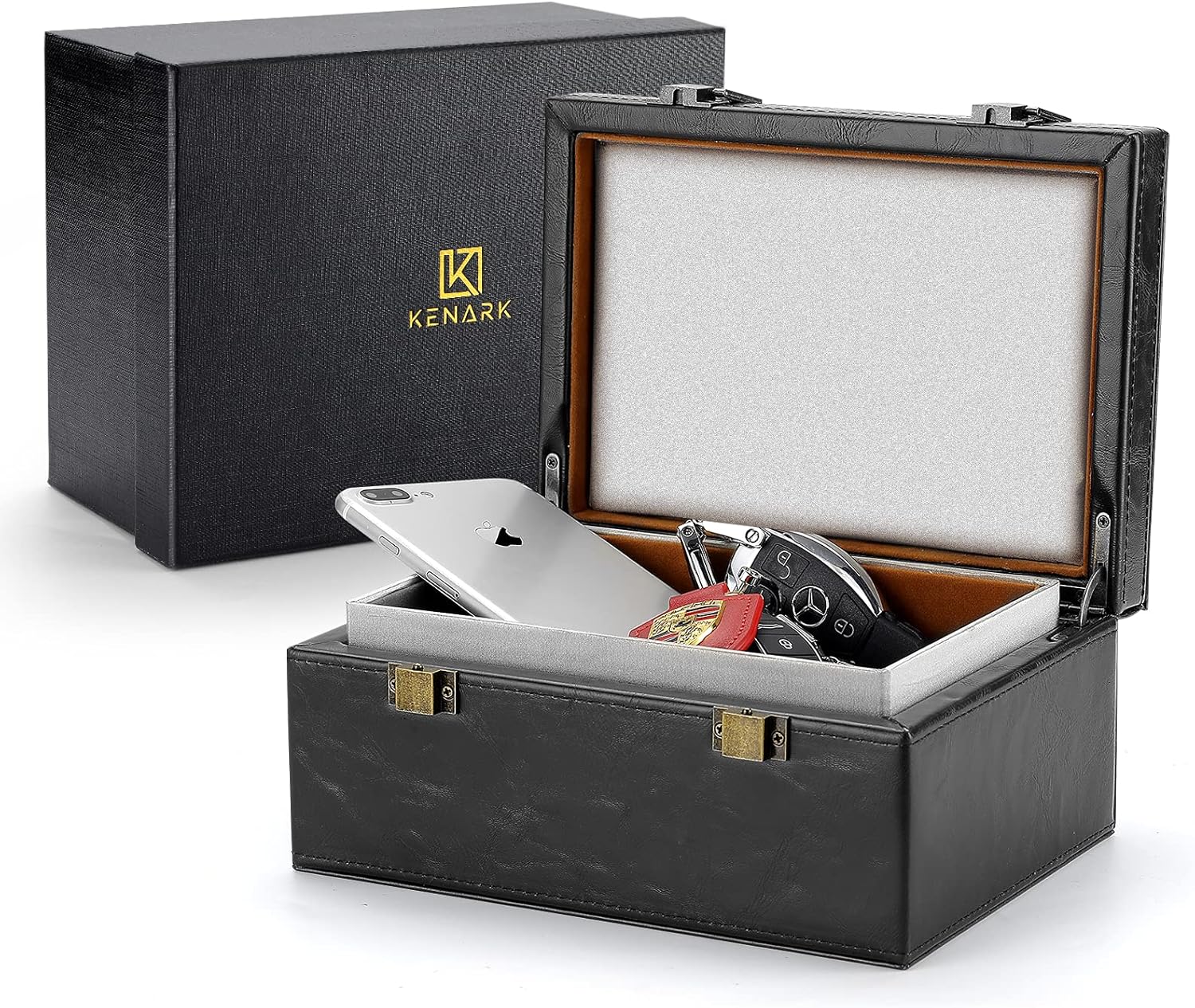 KENARK KK6 Plus-BK Faraday Box, Faraday Key Fob Protecting Box, Car Key Shielding Box, Car Key Signal Blocker, EMP Protection Box
