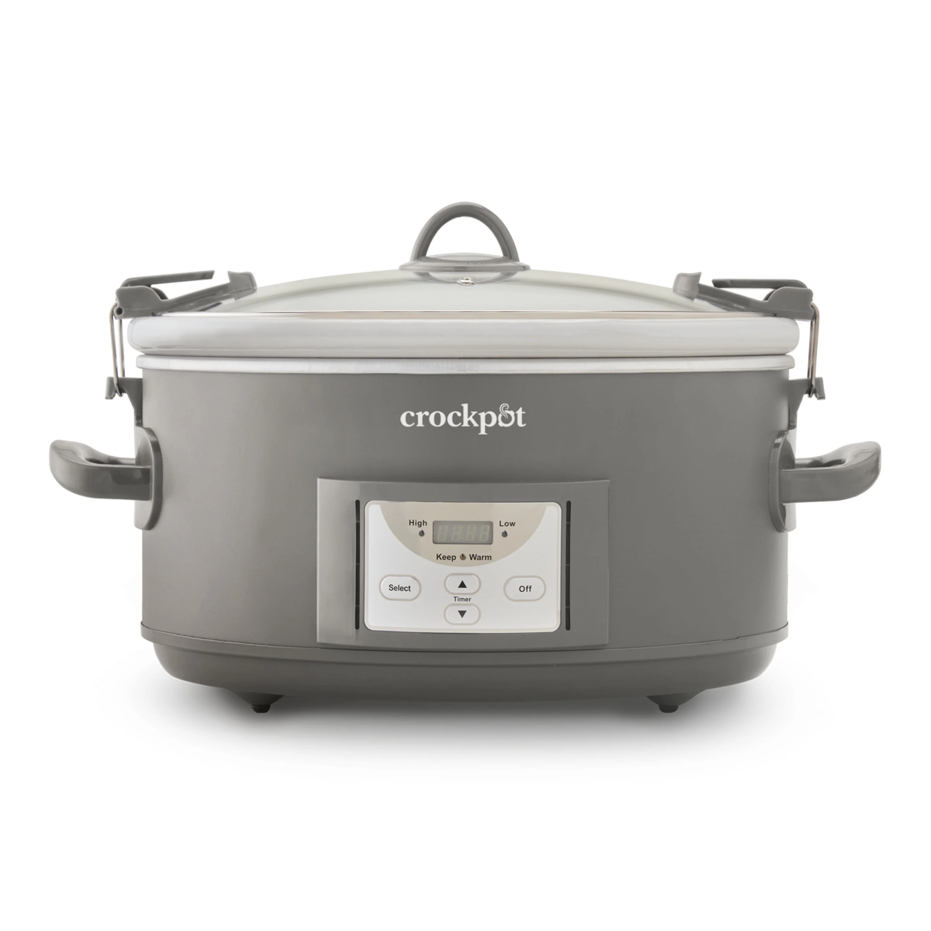 Crock-Pot 7-Quart Cook and Carry Programmable Slow Cooker, Grey