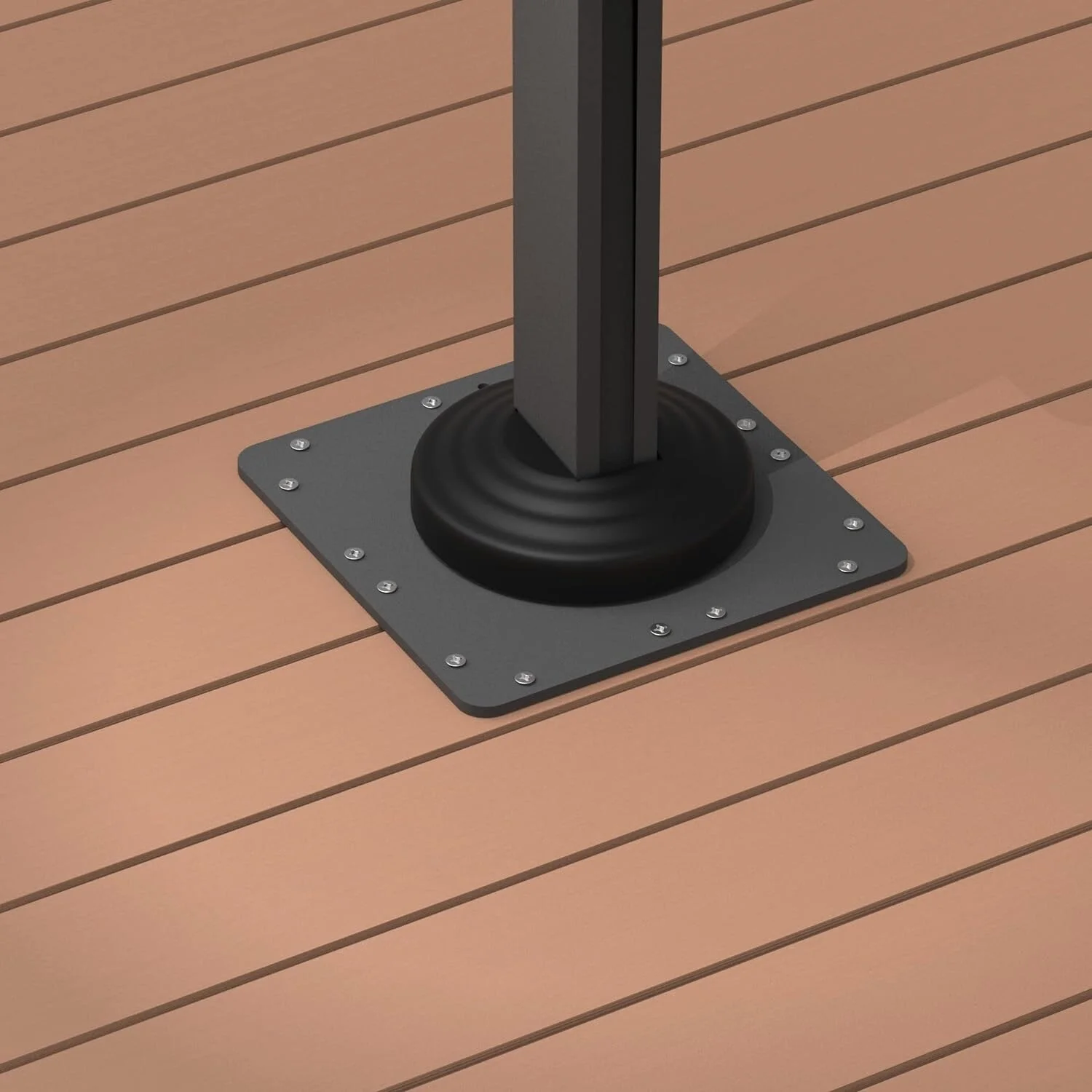 PURPLE LEAF  Offset Patio Umbrella Steel Plate Base - 15.75"(L) X 15.75"(W) X 0.39"(THK)