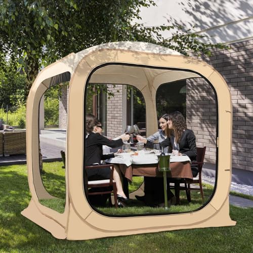 DoCred Sports Tent, Screen House Tent Instant Pop-Up Tent Shelter, Outdoor Screen Room Clear Tent Bubble Tent for Watching Sports Events, Camping