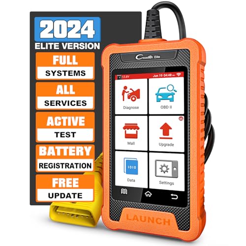 LAUNCH Creader Elite Bi-Directional OBD2 Scanner for Toyota Lexus, 2024 Full System Diagnostic Scan Tool, All Reset Service Code Reader, ECU Coding