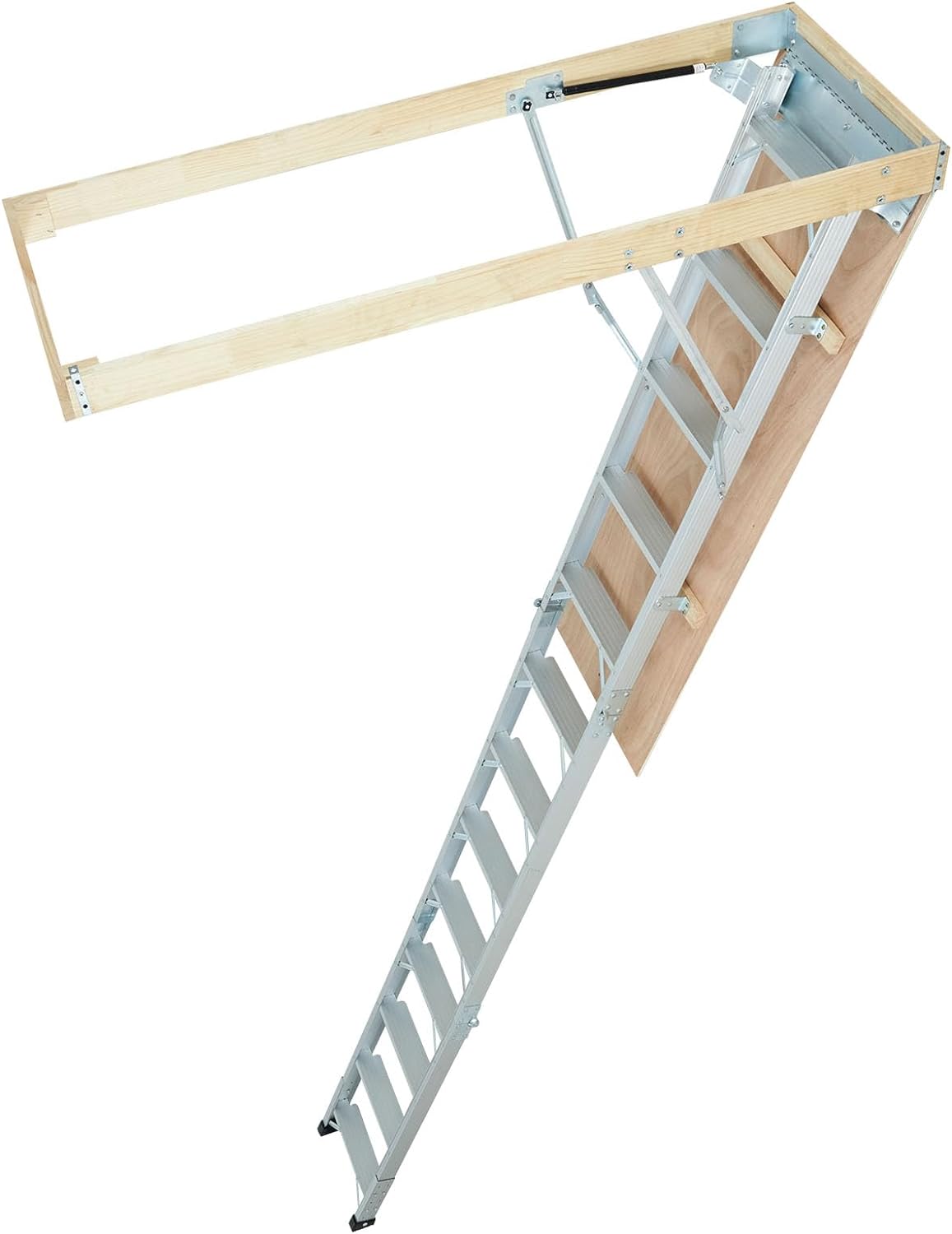 VEVOR Attic Ladder Foldable, 350-pound Capacity, 22.5" x 63", Multi-Purpose Aluminium Extension, Lightweight and Portable