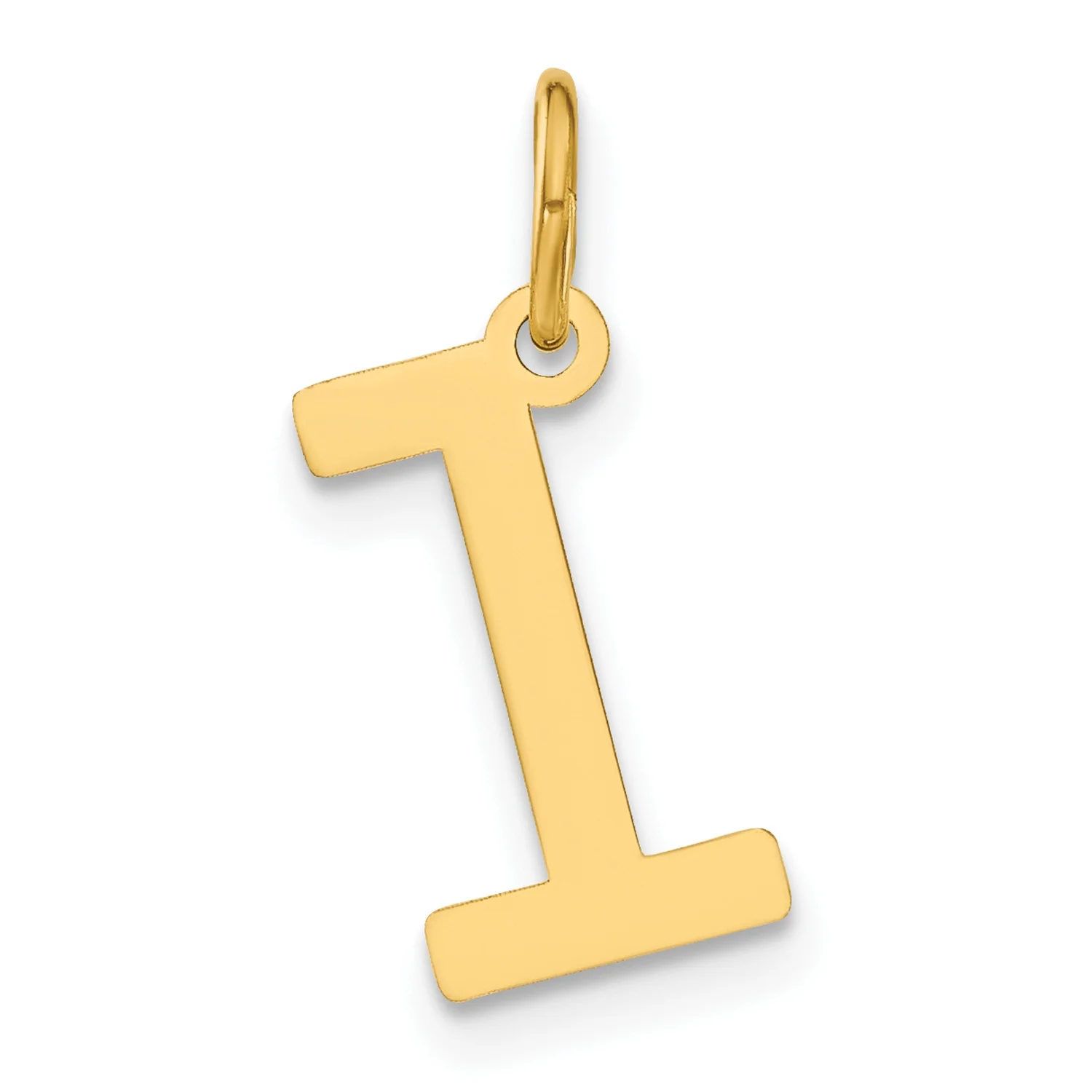Carat in Karats 14K Yellow Gold Lowercase Letter L Initial Pendant Charm