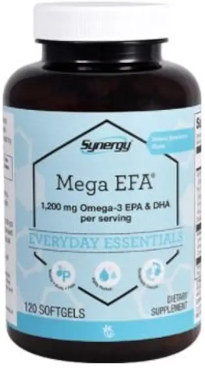 Vitacost Synergy Mega EFA 1200 Omega 3 EPA and DHA with Natural Strawberry 120 Softgels - Kansas Nuitrition - HNZSDS