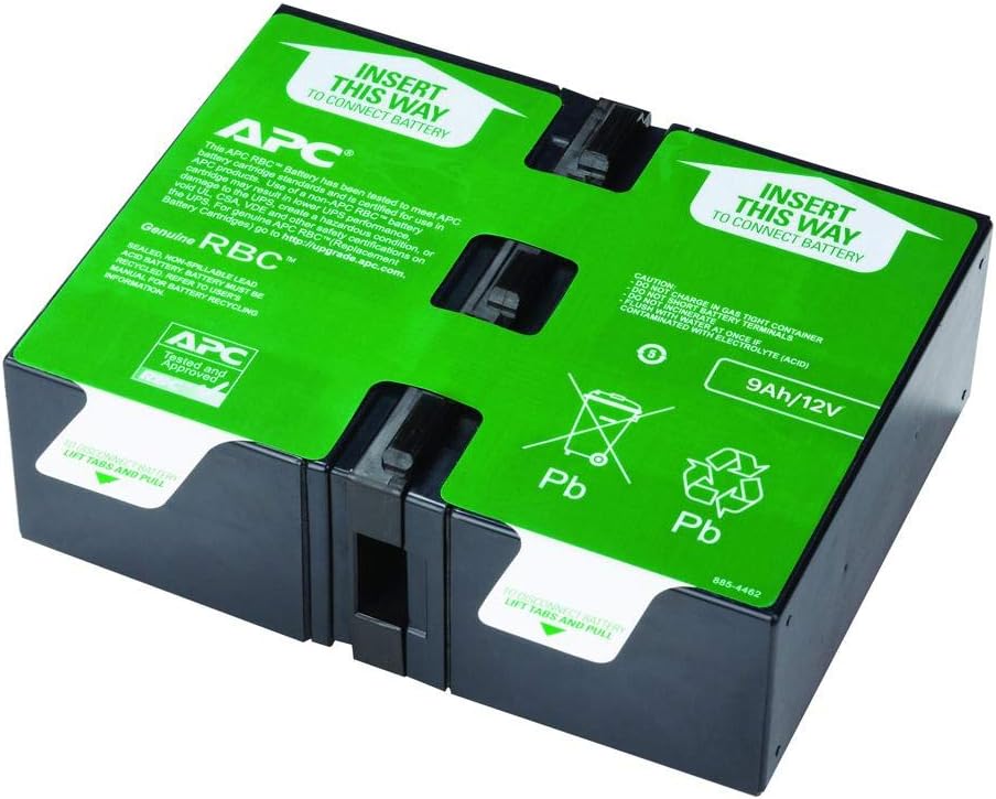 APC UPS Battery Replacement, APCRBC124, for APC UPS Models BX1500M, BR1500G, BR1300G, SMC1000-2U, SMC1000-2UC, BR1500GI, BX1500G, SMC1000-2U