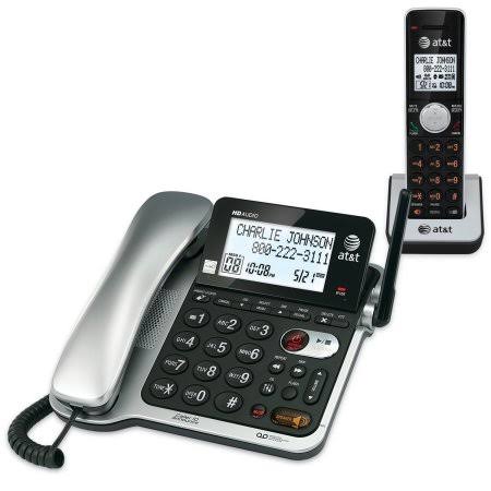 Cl84102 Dect 6.0 Expandable Corded/Cordless Phone with Answering System and Caller ID/Call Waiting, Black, 1 Corded and 1 Cordle