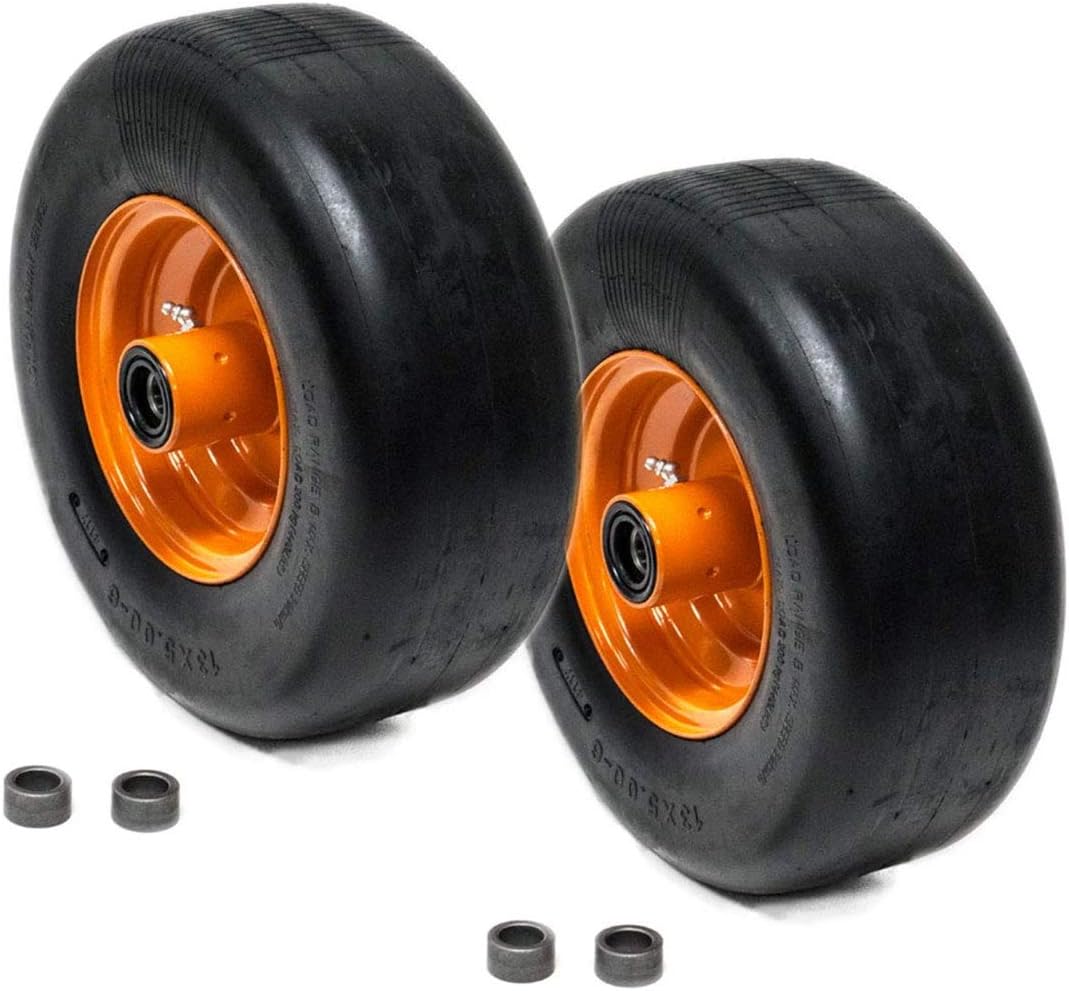 EPR 2PK Front Solid Tire Flat Free Puncture Proof 13x5x6 13x5.00-6 3.25 Fits Scag 9277 482503