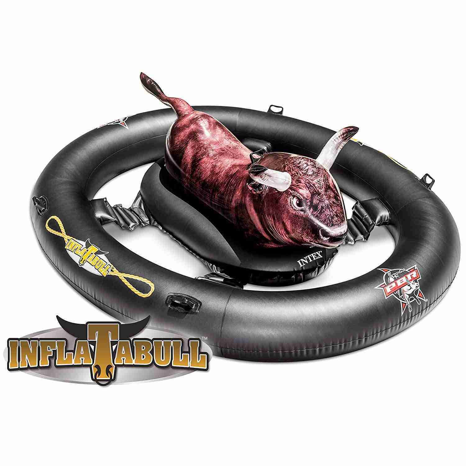 Intex Inflat-A-Bull Inflatable Ride-On Pool Toy with Realistic Printing