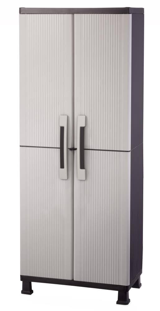 Keter Utility Cabinet 26.8-in W x 68-in H x 14.8-in D Plastic Freestanding Garage Cabinet in Gray | 248857