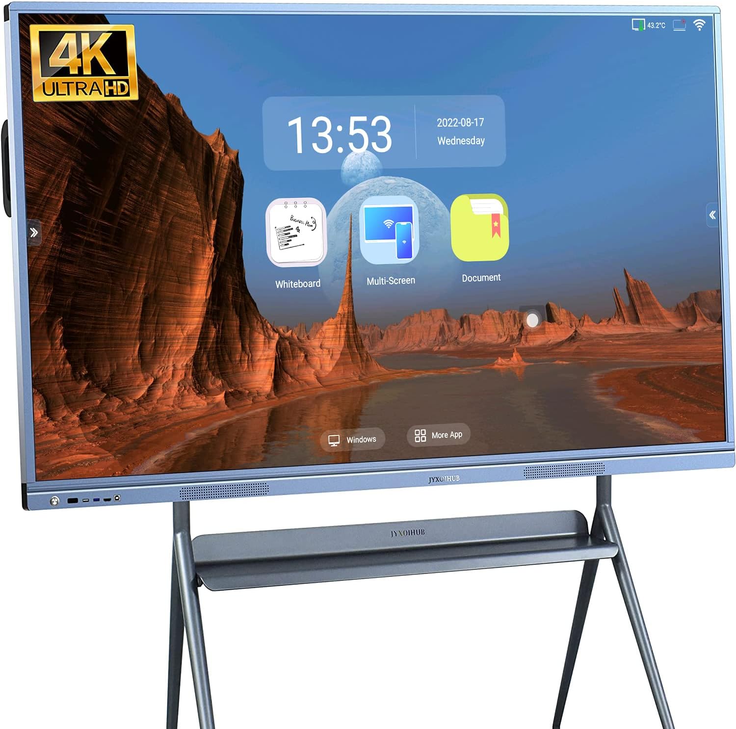 Smart Board Collaboration Hub, JYXOIHUB 55 Inch 4K UHD Digital Electronic Whiteboard Built in Dual OS for Classroom and Business
