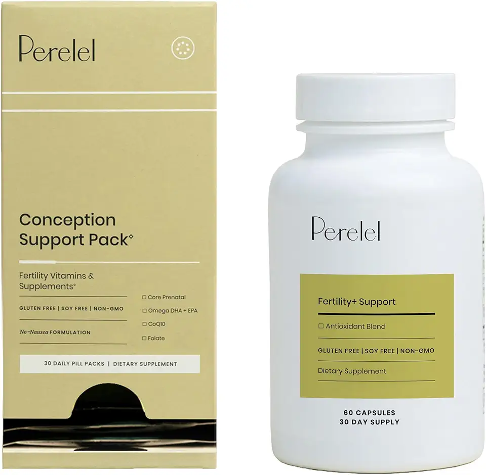 Perelel - Women's Conception Bundle - Includes Conception Support + Fertility+ - Fertility + General Reproductive Health + Gluten